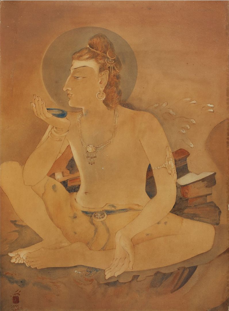 Untitled (Shiva Drinking world Poison)