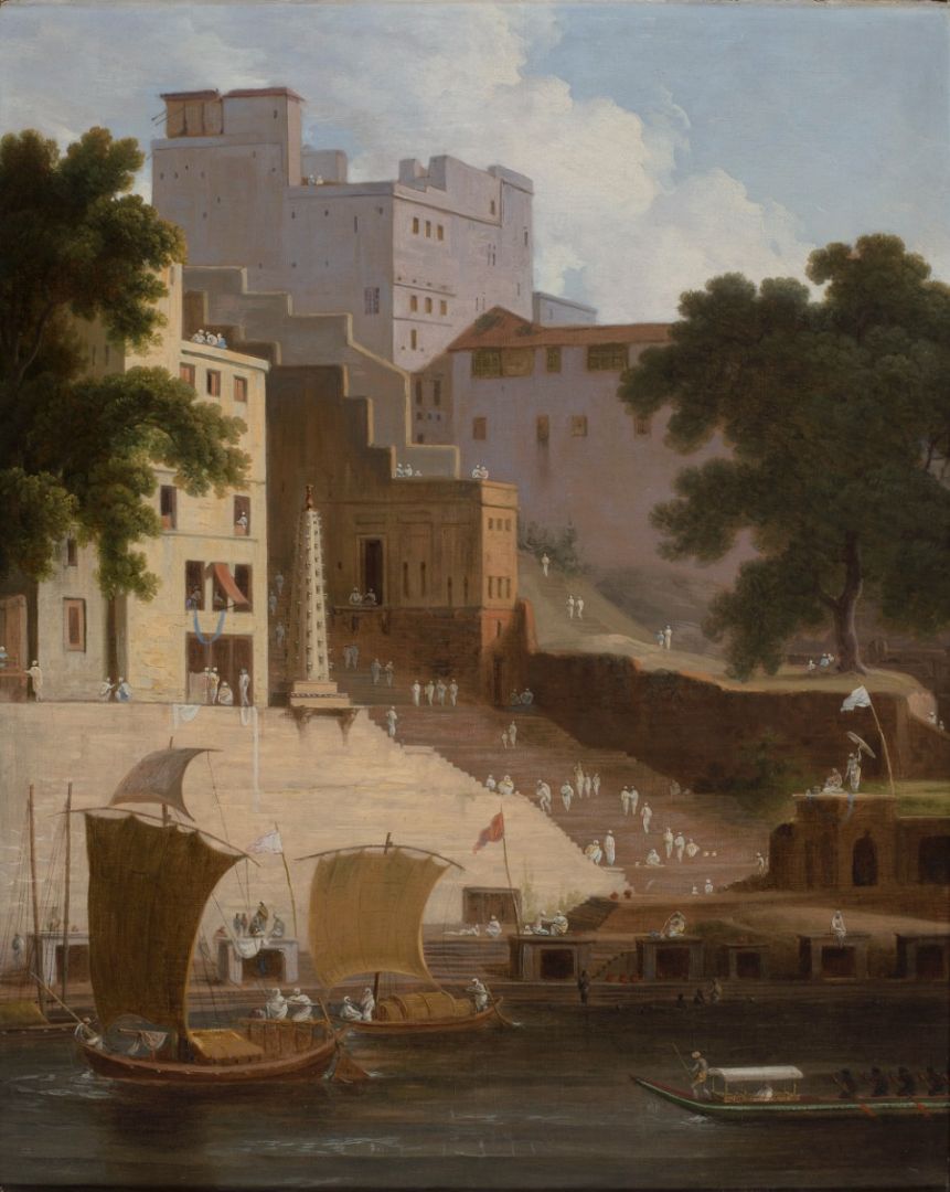 Panchganga and Durga Ghats, Benares, Upper India