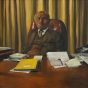 In His Office