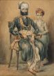 Portrait of Bukht Singh, Rao of Baidla near Udaipur and his Son Tukht Singh (Bedla, Rajasthan)