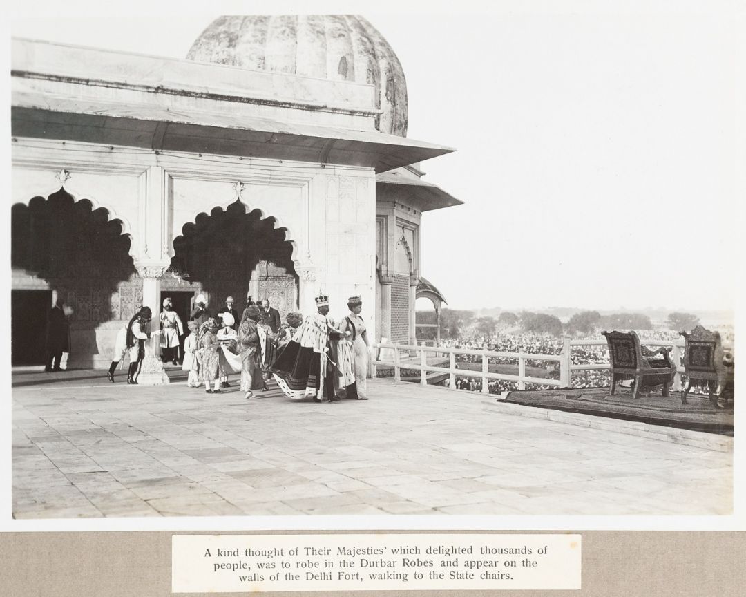 King George V and Queen Mary at The Red Fort Balcony