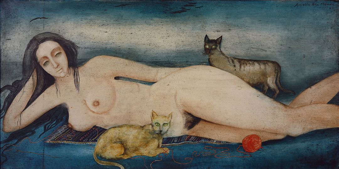 Nude with Cat
