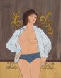 Untitled (Nude with striped shirt)