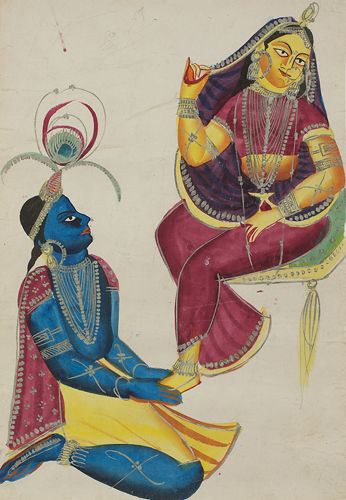 Krishna Appeasing Radha