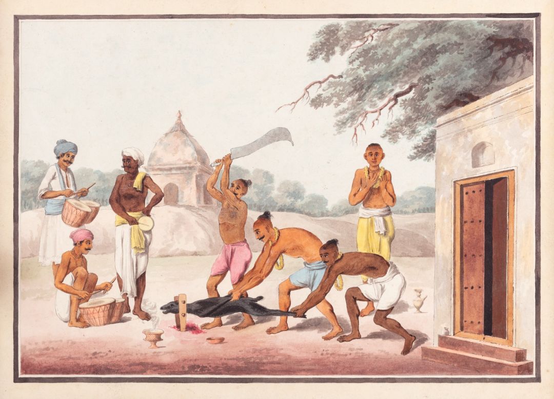Fete des Hindous appellée Kales Pojas [Hindu Festival called Kali Puja] 