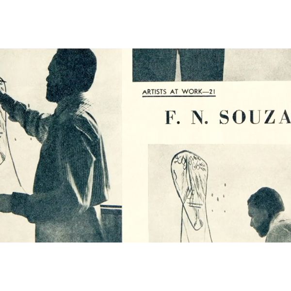 F.N. Souza - Man and Woman Laughing