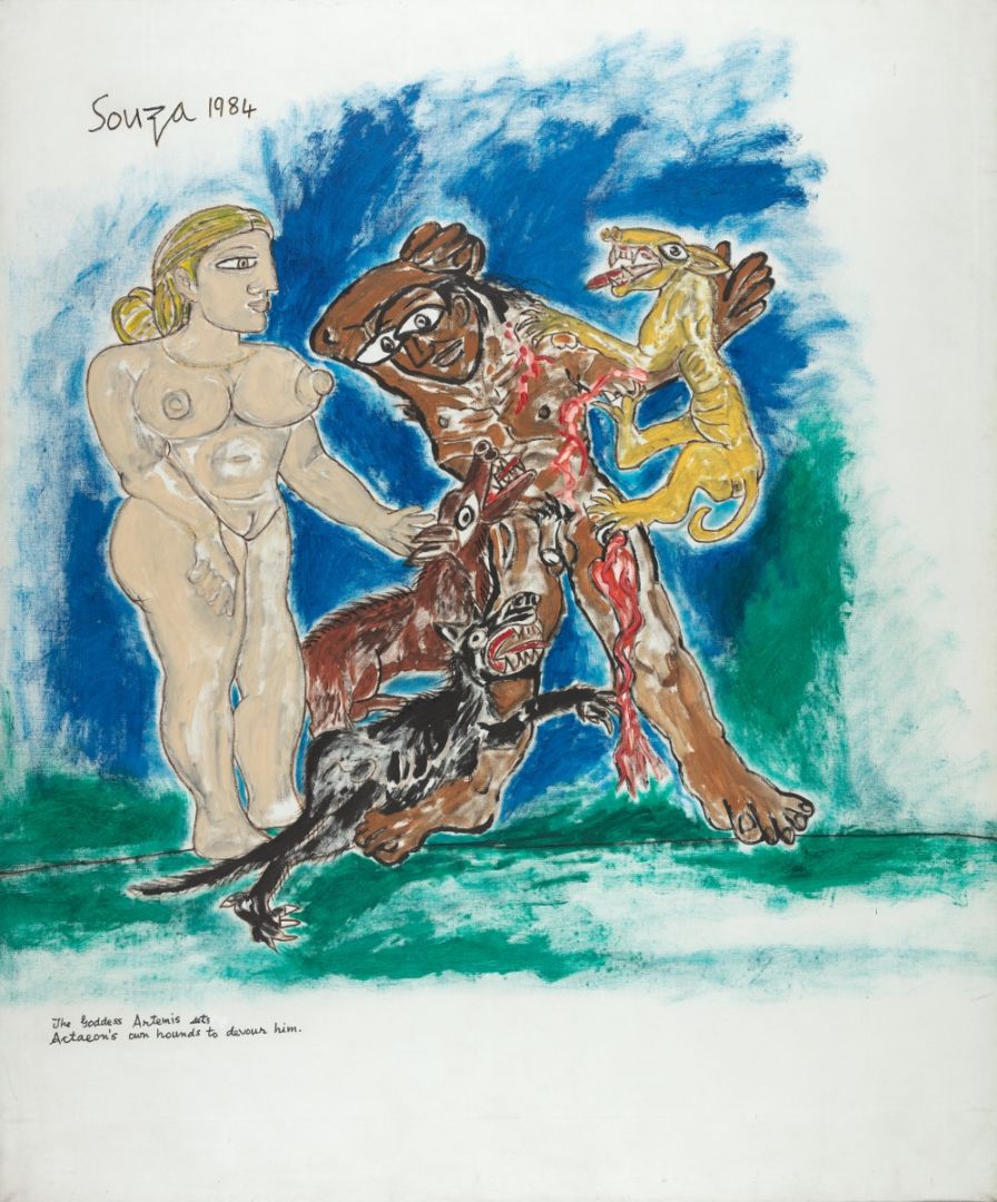 The Goddess Artemis Sets Actaeon’s Own Hounds to Devour Him