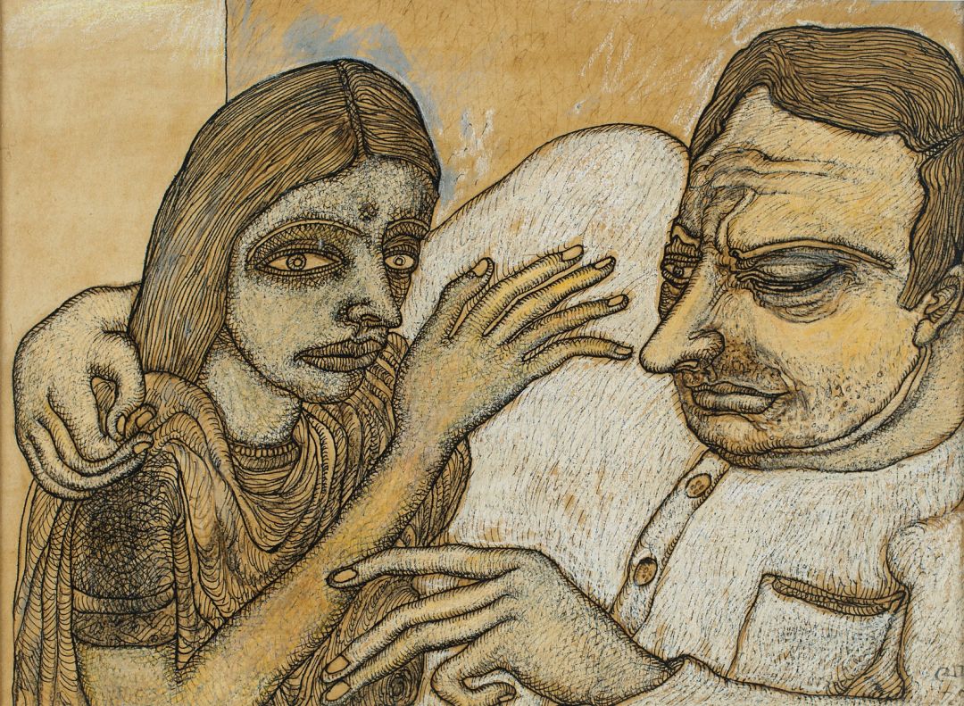 Man and Woman (With Yellow and Grey)